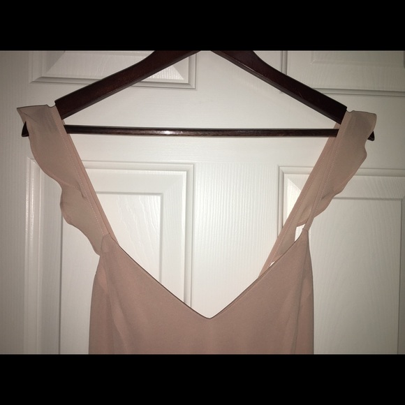 Lulus Blush Chiffon Gown - Picture 4 of 5
